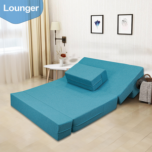 Convertible đánh giường Lounger tay vịn có thể gập lại hiện đại nén Bộ nhớ bọt sofa nệm có thể giặt vải Bìa - Product Image 5