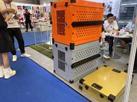 Grande cage pour chien en alliage d'aluminium, pliable, respirante, robuste, pour le transport en voiture, double compartiment, cloison de séparation, maisons