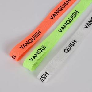 Nueva Cinta Elástica Estampada de Alta Calidad para Cuello de Prendas de Vestir, de Poliéster, para Hombre, OEM, Accesorios de Ropa con Impresión de LOGO - Product Image 1