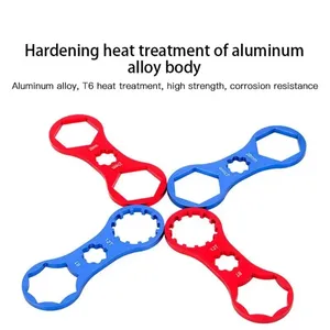 Llave de cubierta de hombro de horquilla delantera de bicicleta de montaña 8T/12T 27/28mm para <span class=keywords><strong>Suntour</strong></span> <span class=keywords><strong>XCR</strong></span>/XCT/XCM/RST herramienta de eliminación de amortiguador de aire - Product Image 3