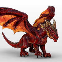 Vente en gros personnalisé grand modèle de dragon gonflable mauvais ancien ballon de dragon volant avec longue queue pour la décoration d'halloween