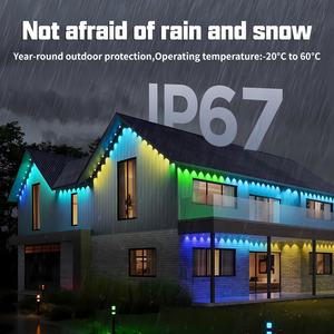 Luces LED RGBIC Inteligentes para Exteriores de 100 Pies y 60 LED, DC24V, Control por Aplicación Wifi, Control por Voz, IP67, Luces Navideñas Permanentes para Exteriores - Product Image 2