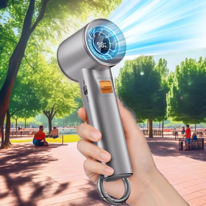 Portable Outdoor Handheld Rechargeable Turbo <b>Fan</b> 5000mAh <b>Personal</b> Mini Pocket Powerful Airflow 20 Hours 100 Adjustable Speeds - Product Image 2