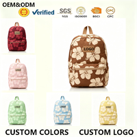 Sac à dos tendance imprimé Hawaï pour femmes, sac léger en nylon ripstop doux, idéal pour le camping, le shopping et les courts voyages