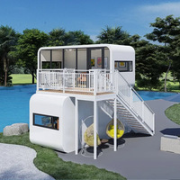 Cabine capsule de sommeil moderne personnalisable Pod extérieur cuboïde intelligent avec mobilier pour maison-citerne Airbnb ou petit appartement
