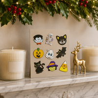 Autocollants d'Halloween personnalisés en gros, fabriqués en Chine, pour fêtes d'Halloween, friandises, sacs cadeaux, autocollants adhésifs pour enfants