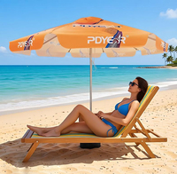 Sombrilla Publicitaria Personalizada PDYEAR con Logotipo Impreso, 2x2M, para Playa, Cafetería, Golf, Promoción al Aire Libre, con Tela Oxford 500D