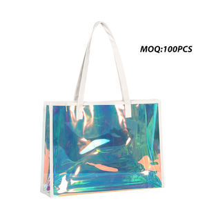 ถุงผ้าพีวีซีสีรุ้งแบบใส - Product Image 2