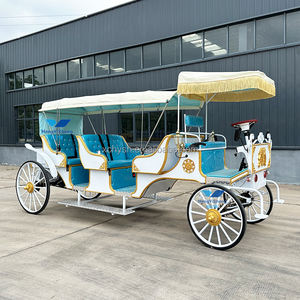 Carruaje de caballos eléctrico de lujo de alta calidad de tres filas estilo clásico con 4 ruedas opción de turismo de bajo precio - Product Image 2