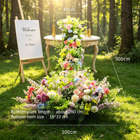 Fleurs artificielles pour mariage, cascade suspendue pour banquet, magnifiques accessoires de décoration pour fenêtre et scène, pour la photographie