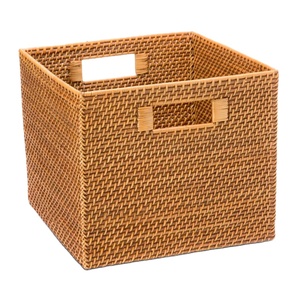 Hot Selling Amazon Rattan Basket Hand Woven Laundry Basket Home Storage & Organization Household Items Made by Vietnamese FBA