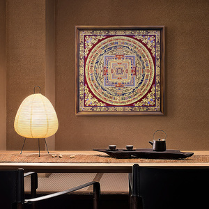 Mandala Kalachakra en laiton, <span class=keywords><strong>triptyque</strong></span>, style antique, cadre en bois massif, décoration d'intérieur et cadeau haut de gamme, directement de l'usine - Product Image 3