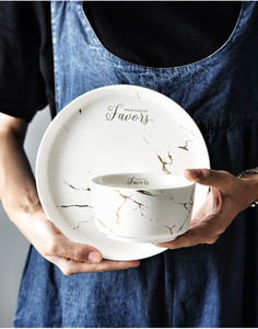 En gros en céramique marbrée bol - Product Image 2