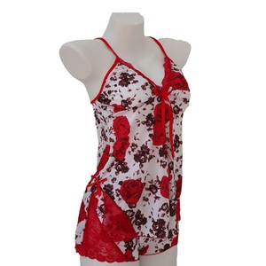 Traje de ropa interior caliente Impreso Sexy <span class=keywords><strong>Tirantes</strong></span> Pijamas Fabricantes en stock al por mayor - Product Image 5