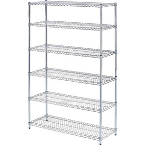 מדף אחסון רשת תיל חמש שכבות חוט תיל שכבה עם מדפים מתכווננים פתרון אחסון מוסך להתאמה אישית - Product Image 1