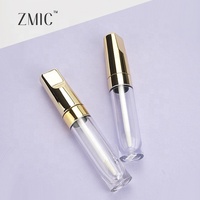 Tube de brillant à lèvres transparent de 7 ml avec capuchon doré, tube vide en ABS pour brillant à lèvres, tube pour rouge à lèvres liquide, pour le stockage d'huile à lèvres et de baume à lèvres