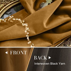 <span class=keywords><strong>Tende</strong></span> per Porte <span class=keywords><strong>e</strong></span> Finestre Premium 100% Poliestere Tessuto Morbido <span class=keywords><strong>Oro</strong></span> <span class=keywords><strong>Marrone</strong></span> Isolamento Termico Oscurante Velluto Personalizzabile Tenda Moderna - Product Image 2