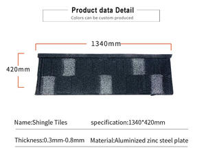 Tejas de Techo de Aluminio Modernas, Resistentes al Moho, al Fuego y al Calor, Recubiertas de Piedra, para Techos de Hoteles y Casas al Aire Libre - Product Image 3