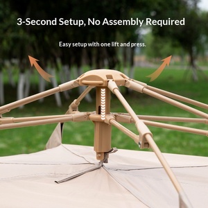 <span class=keywords><strong>Tente</strong></span> pliante automatique robuste et portable en Oxford, imperméable quatre saisons, pour 3-4 personnes, idéale pour le camping, les pique-niques et les activités familiales en extérieur - Product Image 2