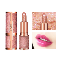Rouge à lèvres mat personnalisé Starry Shine, imperméable, changeant de couleur selon la température, rose mignon, pour étudiantes, maquillage hydratant, végétalien, minéral