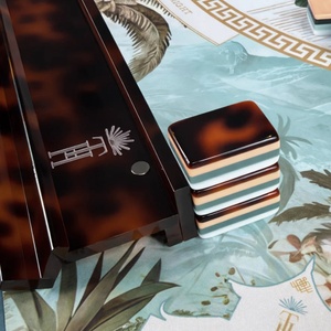 Estética Oriental de Lujo Ligero, Nuevo Estilo Chino, Ilustraciones de Plantas, Fichas de Mahjong Personalizadas de Alto Valor, Reuniones Familiares - Product Image 2
