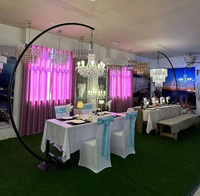 Lustre de mariage extérieur sur pied, support de chandelier à bougies, lustres suspendus en cristal sur structure d'arche