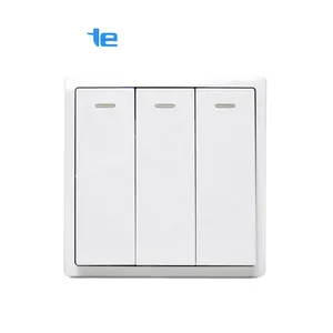 Sirode 211 Series British Standard Modern White Color UK 3 Gang 1 Way Wall Switches And Sockets Electric For Home