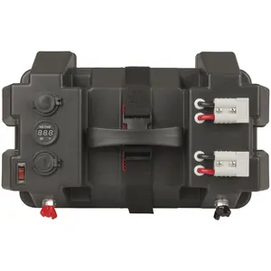 Fabricante Bateria Portátil Caixa 12V Sistema de Bateria Dupla Caixa com Ander Plugs, Voltímetro, USB Tomada para carro marinho