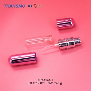 High-Grade 12ml Rose Gold Aluminum Perfume Bottle Set Replaceable Customizable Square Shape Pump Sprayer <b>Seal</b> Glass Bottles - Product Image 3