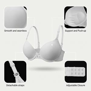 <span class=keywords><strong>Soutien</strong></span>-<span class=keywords><strong>gorge</strong></span> push-up amovible pour femme, coupe T-shirt, avec coussinets en forme de palmier, lingerie féminine - Product Image 4