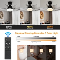 Ventilateur de plafond LED moderne avec télécommande, 6 vitesses, pales en acrylique de 16 pouces, moteur DC 36W, support OEM/ODM