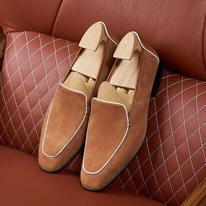 Mocassins carrés faits à la main pour hommes, à lacets, décontractés et habillés, antidérapants, respirants, légers, en cuir Valentina - Product Image 5