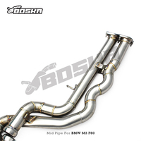 Nouveau design de tuyau en Z à longueur égale pour BMW M3/M4 F80/F82/F83 3.0T 2015-2017, en acier inoxydable, 63 mm, tuyau intermédiaire d'échappement