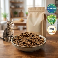 Makanan Kucing Kering Probiotik Prebiotik 30% Protein, Mendukung Pencernaan & Imunitas, Kesehatan Sehari-hari