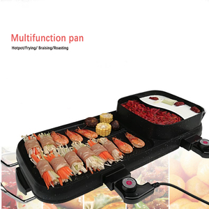 Homemory Sartenes Multifunción, Parrilla Eléctrica para Barbacoa, Plancha Eléctrica con Hotpot, Sartén Teppanyaki de Alta Calidad para Asar, Venta al por Mayor de Fábrica - Product Image 4