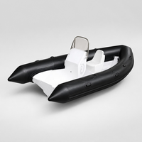 Bateau pneumatique rigide en PVC RIB HRR250 2,5 m pour la pêche, 3 personnes, moteur hors-bord 5 CV, bateau de sport nautique robuste