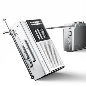 Lecteur de cassettes rétro avec support de carte TF, alimentation secteur ou piles, radio AM/FM, haut-parleur intégré et prise casque, Walkman - Product Image 5