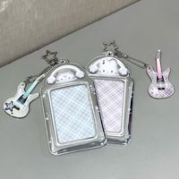 Porte-cartes INS Rock Cat Bass, porte-clés Kpop Idol, étui pour photocards, présentoir photo, protège-cartes en acrylique