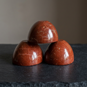 Polished Red Jasper Dome Egg Shape Natural Semi-Precious Stone Decorative Healing <b>Crystal</b> - Product Image 1