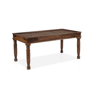 Modern <b>Solid</b> <b>Wood</b> Brass Dining <b>Table</b> Stylish Furniture with Brass Detailing for Home Dining Room Kitchen Restaurant Cafe - Product Image 2