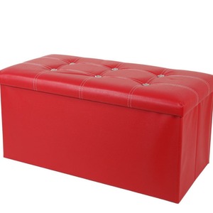 Folding Storage Stool Pu Leather Multi Functional Home Ottoman Shoe Bench Seat <b>Box</b> 4.6kg - Product Image 5