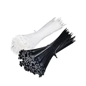 Cable Tie Zip Ties Wraps Never Break Heavy Duty Plastic Per Pack Strong Self-locking Nylon 100 Pcs Nylon Waist Bag ROHS 200mm