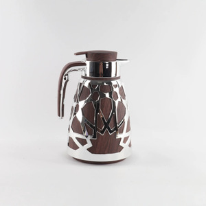 Vente en gros de cafetières arabes en verre de style Dubaï, style Moyen-Orient, avec motif d'orchidée ajouré, finition laminée haut de gamme - Product Image 1