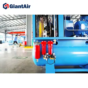 GiantAir Aircompressors औद्योगिक 10 हिमाचल प्रदेश 7.5 किलोवाट 10HP 7.5KW Sandblasting लेजर काटने के लिए संयुक्त रोटरी पेंच हवा कंप्रेसर