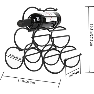 Estante para Botellas de Vino de Alambre de Hierro Metálico Resistente, Soporte para Botellas, Exhibidor de Vino, Organizador Moderno para Botellas de Agua para el Hogar, Bar, Cocina - Product Image 2