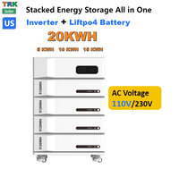 Système de stockage d'énergie solaire domestique hybride tout-en-un US LifePo4 avec onduleur PV 51.2V AC110V, capacités 20kWh, 15kWh, 10kWh, pour raccordement au réseau - Direct Usine