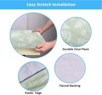 HuiHe couverture de Table de pique-nique en vinyle et couvertures de banc nappe ajustée support en flanelle bord élastique plastique essuyable étanche