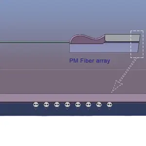 Пользовательские PM PMF Оптическое волокно V-Groove сборка волоконно-Пигтейл волоконный массив