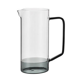 Tùy Chỉnh Chất Lượng Cao Tay Thổi Chịu Nhiệt Gân Thủy Tinh Borosilicate Chai Nước Trái Cây Jug Nước Bình Bình Bình Thủy Tinh Cho Nhà Thanh - Product Image 4