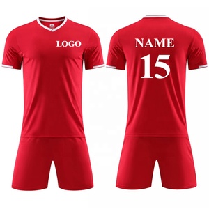 Ensemble <span class=keywords><strong>t</strong></span>-<span class=keywords><strong>shirt</strong></span> et short de football de couleur <span class=keywords><strong>Orange</strong></span>, vêtements de sport de qualité thaïlandaise, uniforme, vente en gros, - Product Image 2